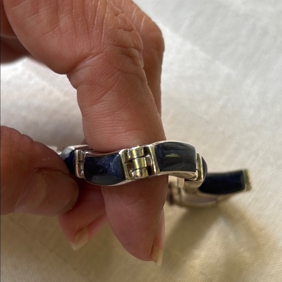 Vintage Silpada Lapis and Silver Bracelet - Picture 9 of 9